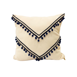 Coussin décoratif jeté classe Chic au style bohème chic, idéal pour lit, fauteuil ou canapé.