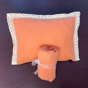 Duo lit bébé – Gaze de coton Pêche