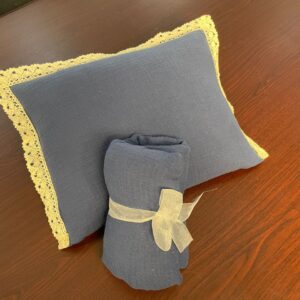 Duo lit bébé – Gaze de coton Bleu